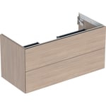 Mueble bajo Geberit serie ONE para lavabo, con dos cajones: Ancho de lavabo=105cm, Encina, Melamina estructura madera